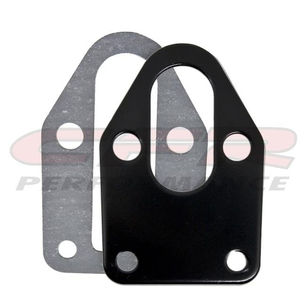 Cfr Performance CFR HZ-2059-PBK Steel Chevy SB Fuel Pump Mounting Plate - Black HZ-2059-PBK - main